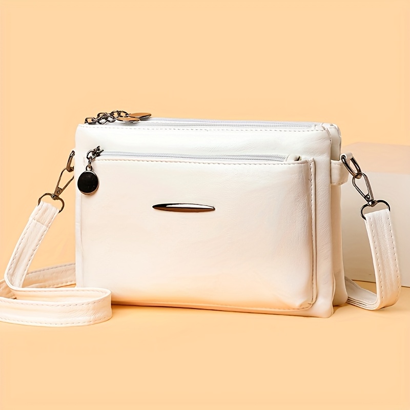 Image of Simple Solid Color Vintage Women's Crossbody Bag, Featuring A Multi- Practical And Versatile. For Daily Or Casual Gatherings, It Adds A And Fashion To Your Look