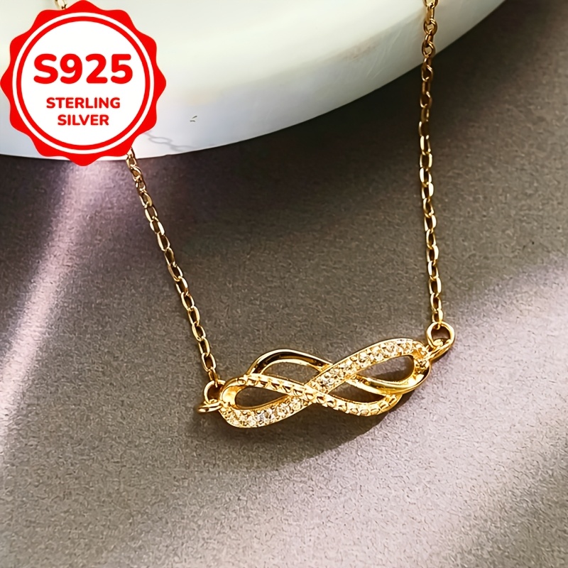 Women's S925 Sterling Silver Infinity Symbol Bracelet