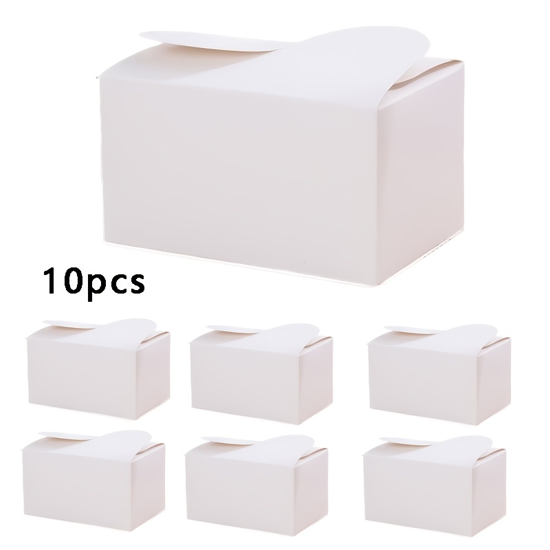 TEMU Regalo /Lui 10 pezzi Scatola pieghevole marrone// Scatola per d' Scatola per cupcake con Scatola per confezioni regalo, Scatola rettangolare in