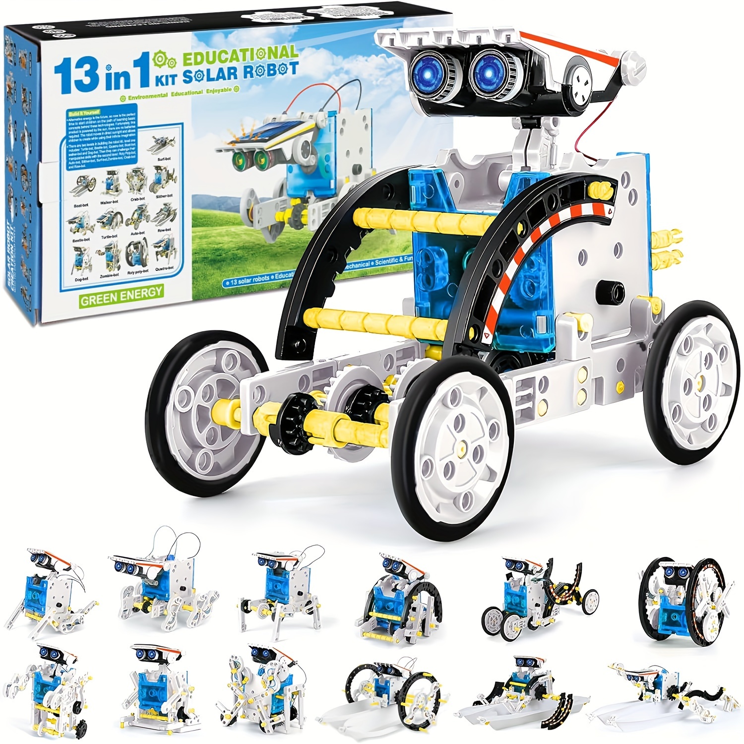 Sillbird 12-in-1 Solar Robot Toys,STEM Project For Kids Aged 8-12,Solar