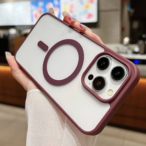 phone case premium see through magnetic case for iphone models 16 15 14 13 12 and 11 pro designed for wireless charging