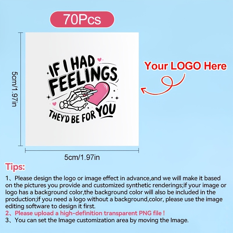 TEMU 70/140pcs Stickers de Transfert UV Personnalisés avec , pour Ordinateurs Portables, Tablettes, Vêtements, Fournitures de Bureau et Scolaires,