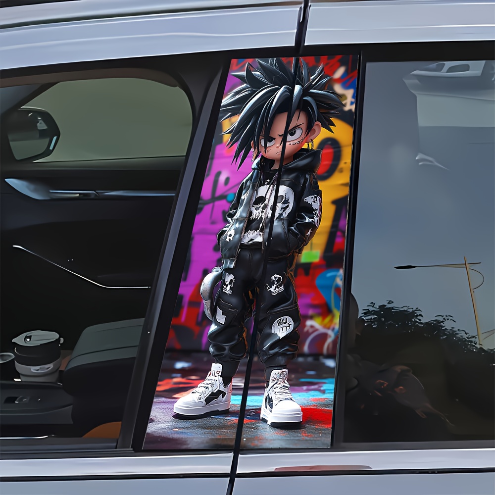 TEMU Set Of 2 Anime Car Stickers: This Waterproof And Scratch-resistant Duo Is Perfect For Any Car Model. Ideal For Vehicle Additions And Festive