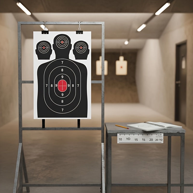 8pcs Human-Shaped Scoring Target Paper for Shooting Practice