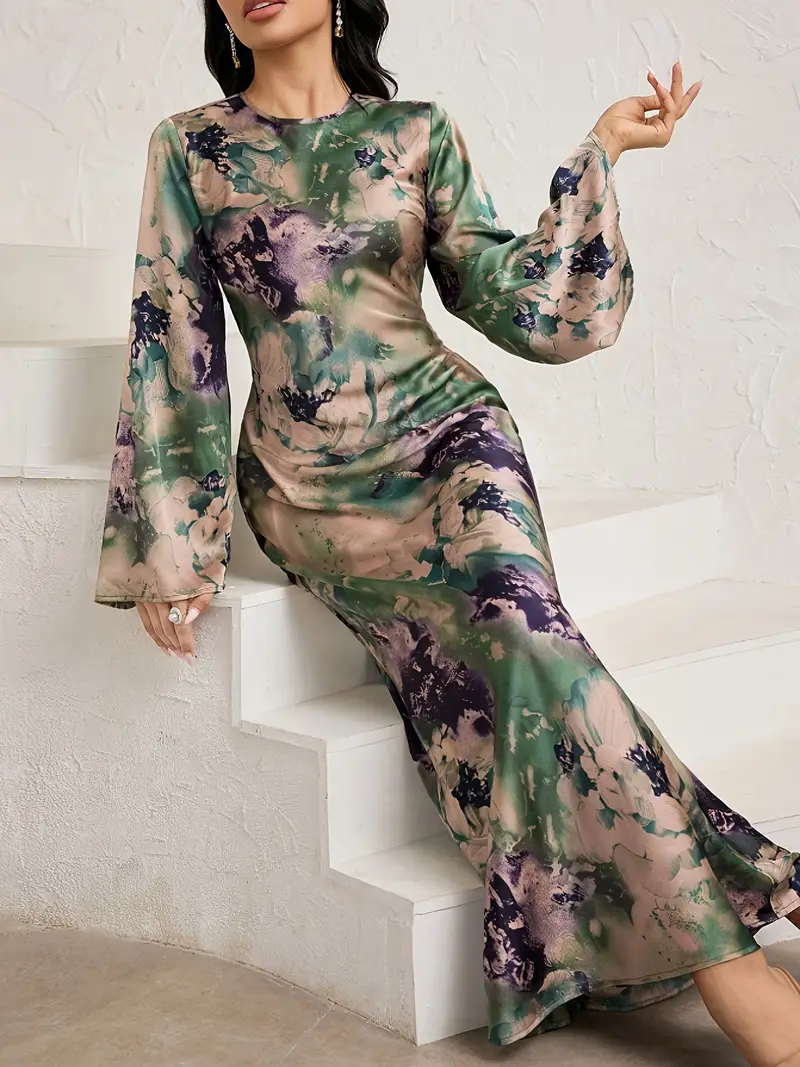womens elegant green tie neck green printed long sleeve - Temu Mauritius womens elegant green tie neck green printed long sleeve - Temu Mauritius