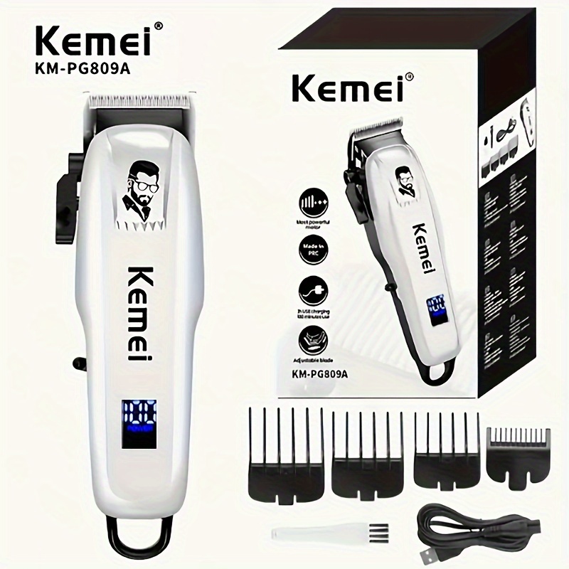 Kemei-679 Electric Hair Clipper Kits,Wireless Men's Hair Trimmer Barber  Salon US