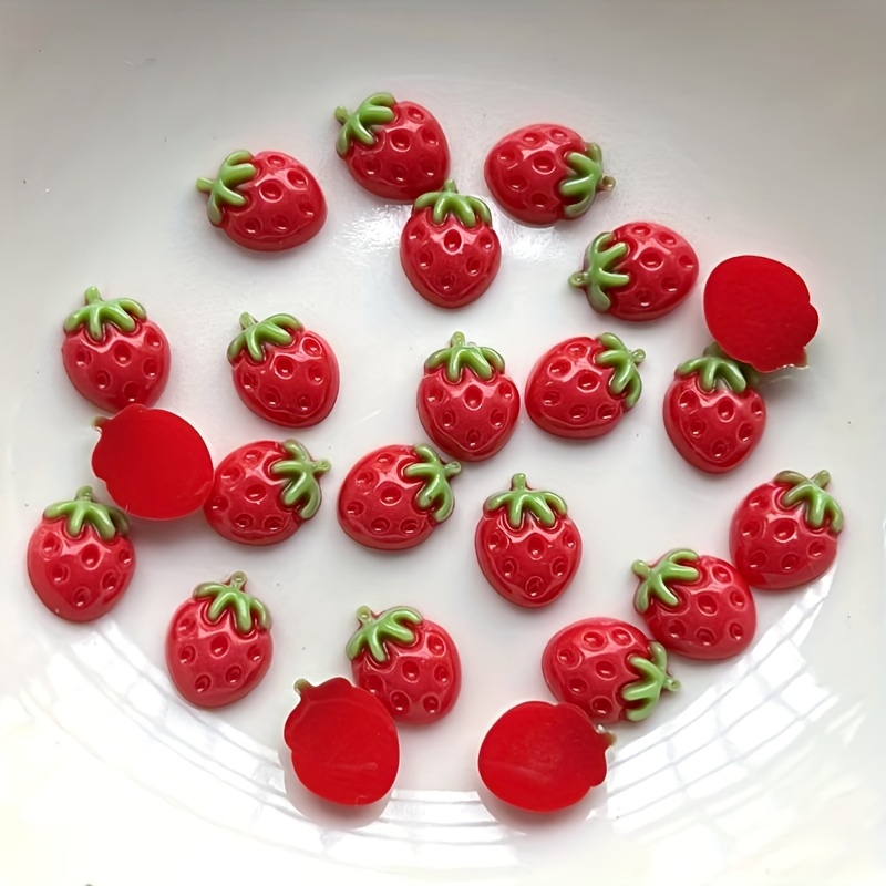 

30pcs Mini Strawberry & Resin Nail Decoration Decoration Wedding Decoration