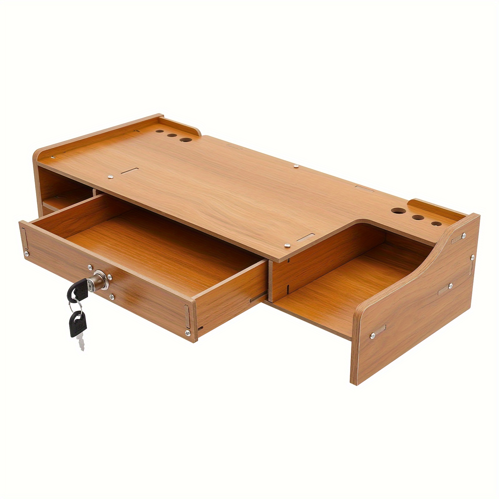 

Wooden Monitor Riser W/ Drawer Computer/laptop/pc Stand For Desk Organizer