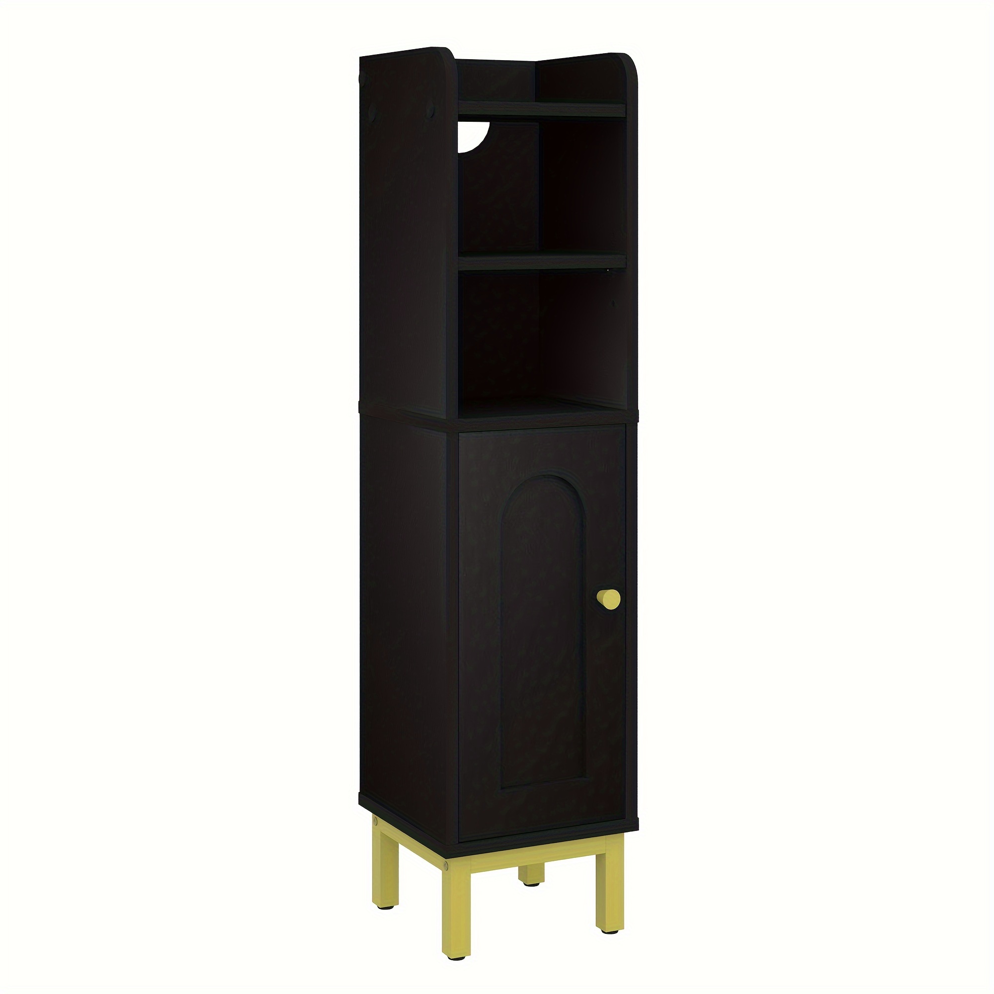 TEMU Meuble de salle de bain, Meuble de toilette, Meuble de salle de bain, Étagère de salle de bain étroite, Étagères réglables, de place, Convient