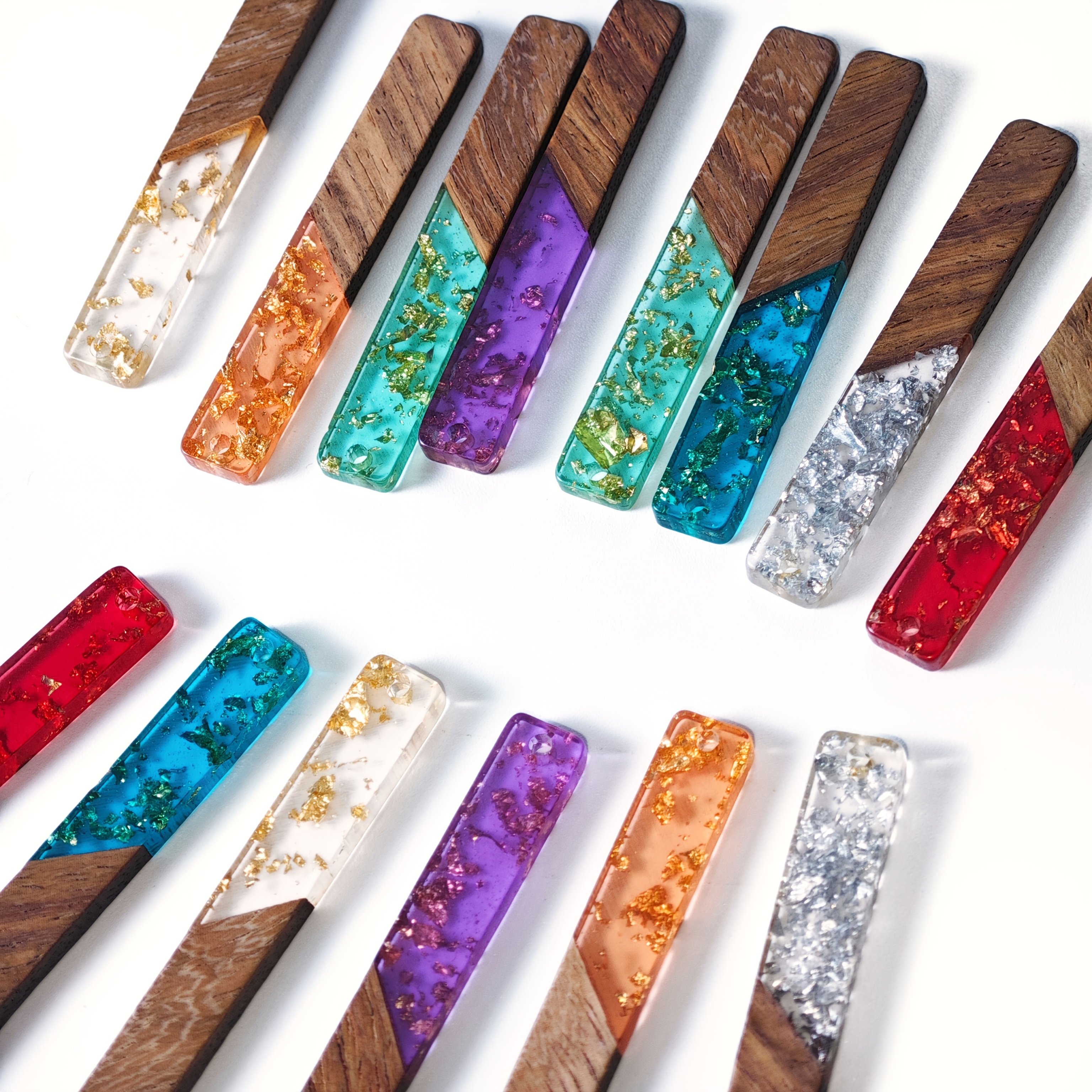 14pcs Gorgeous Resin Wood Earring Necklace Accessories