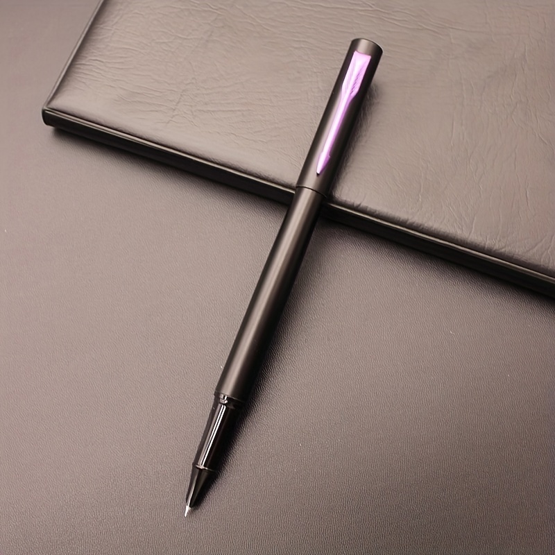 stilou elegant negru cu nisip, penit fin de 0.38mm - ideal pentru semnături de afaceri & scriere școlară, stilou de birou metalic reîncărcabil, alegerea perfectă pentru cadou (cerneală neinclusă) Detaliile articolului 5