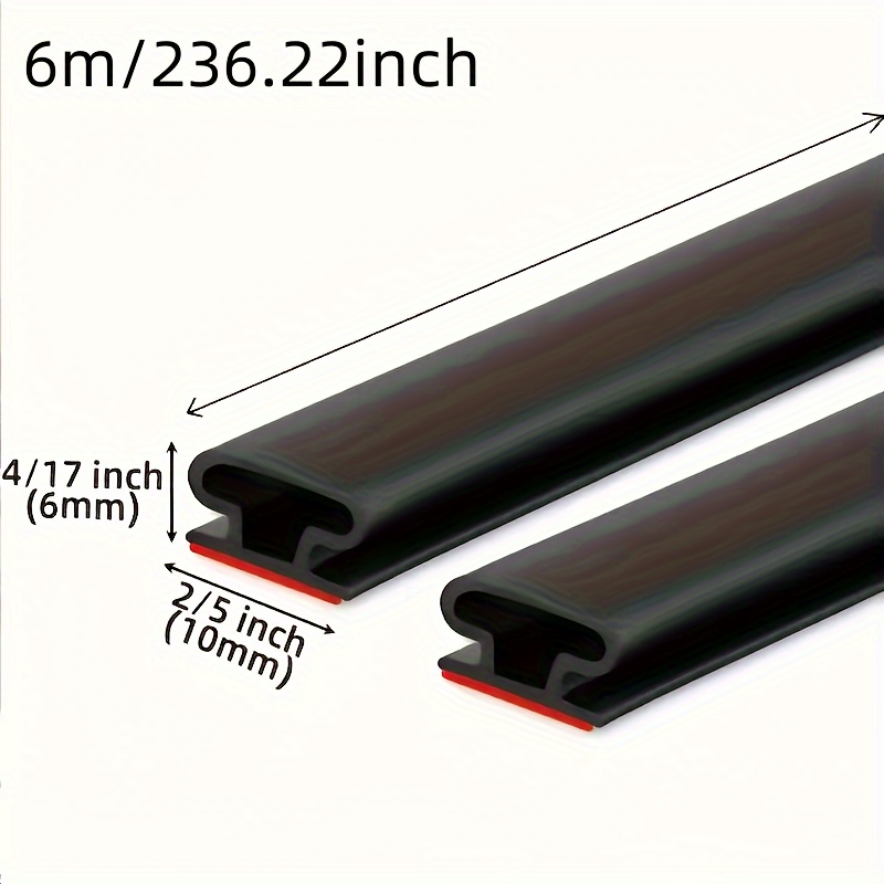 TEMU 6m/19.69ft Self-adhesive Rubber Door Seal: Soundproof, Weatherproof, And Thermal Insulation Door  Seal