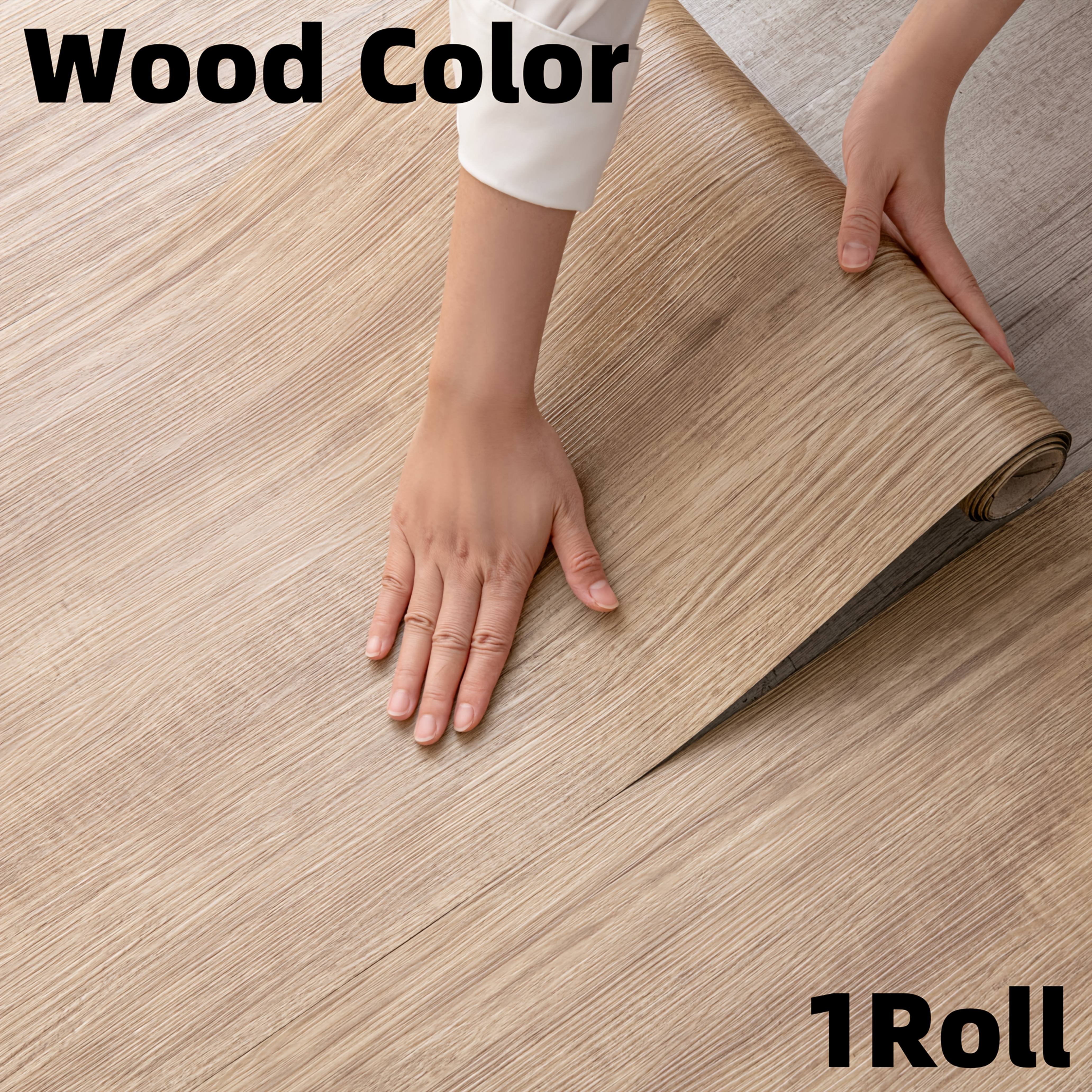 TEMU 1/2/3-roll Large Roll (300cm X 40cm) Thick Self-adhesive Xpe Vinyl Flooring Suitable For Diy Home Renovation - Wood Floor, Scratch-resistant,