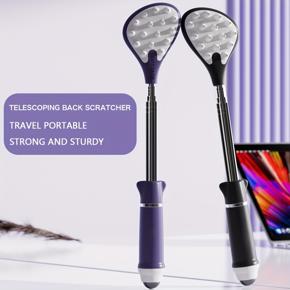 1pc extendable scratcher with magnetic acupressure roller non slip rubber handle portable   tool for men women kids   Product details 0