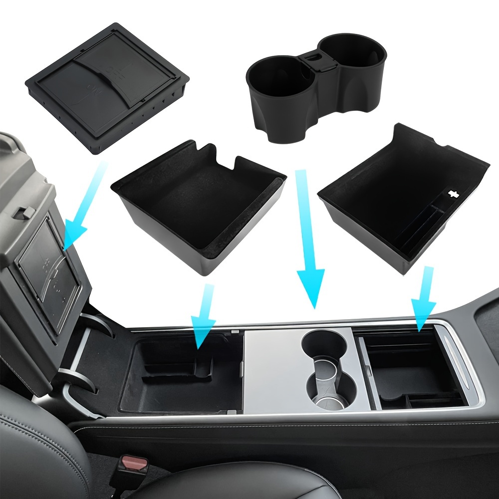 

For Tesla 3/y 2021 2023 Organizer, Drawer Storage Box, Car Accessories 4pcs Set