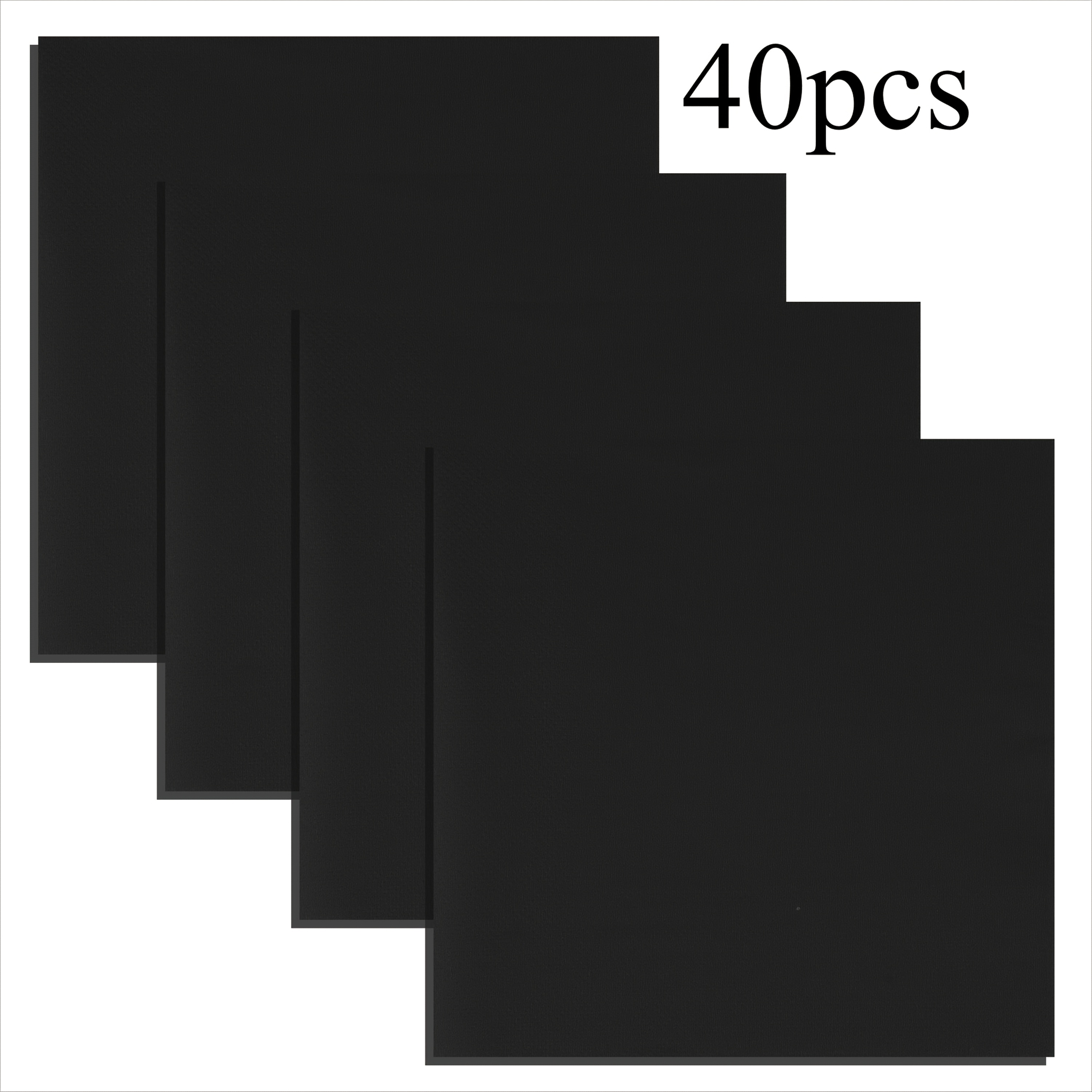 E-shop 40 Stk./Set Rot Schwarz Einfarbige Party Servietten, 2-lagige Quadratische Weiche Papier Servietten, Unfaltbar 33Cm*33Cm, Kann Für: Hochzeit