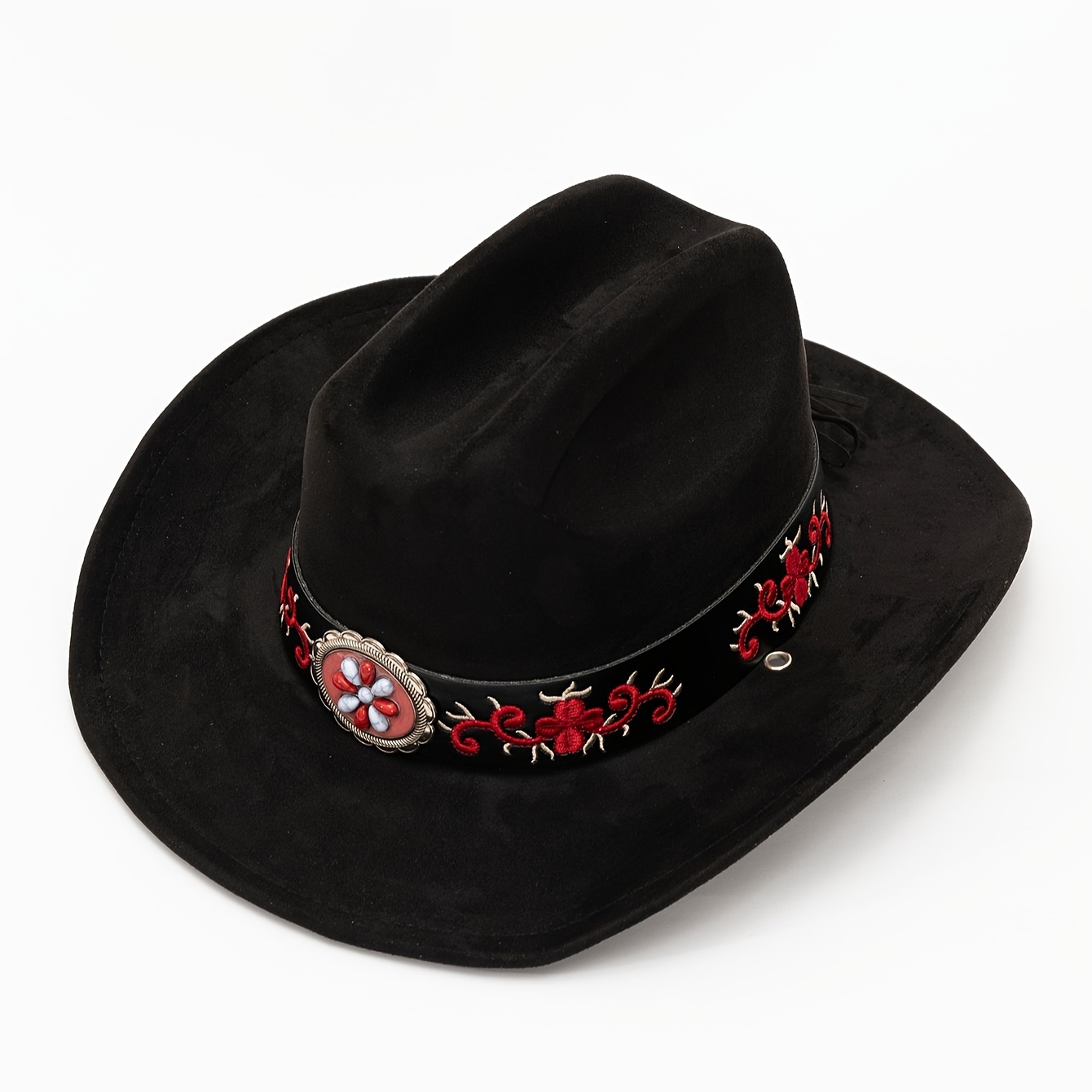 

Women's Embroidered - Suede Cowboy Hat Sun , For &