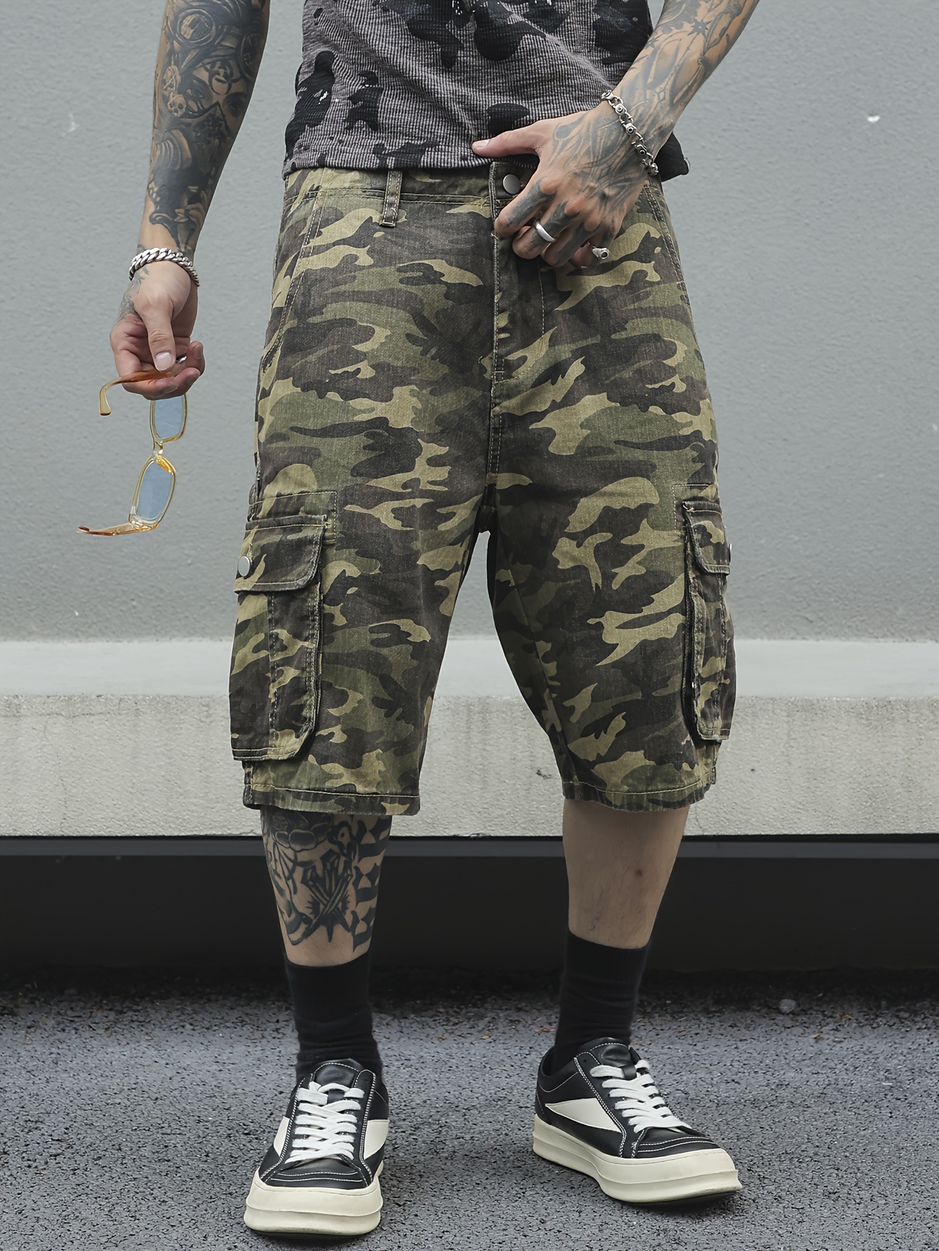 pantalones cortos hombre altura estampado Temu Ecuador