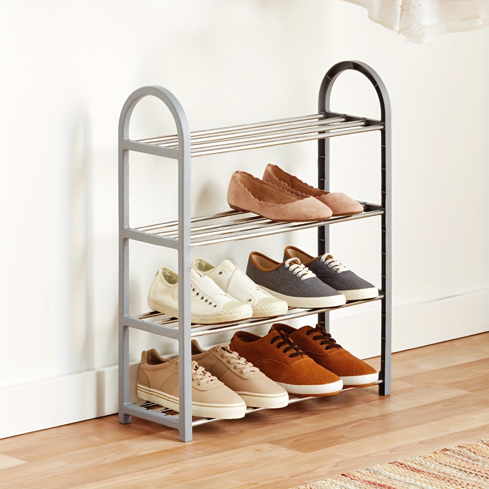 tier heavy duty metal shoe rack organizer black frame Temu