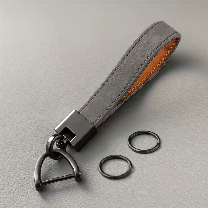 1pc Leather Keychain, Stylish Durable Key Pendant With , Easy Key Holder Includes Screwdriver, For Men Women