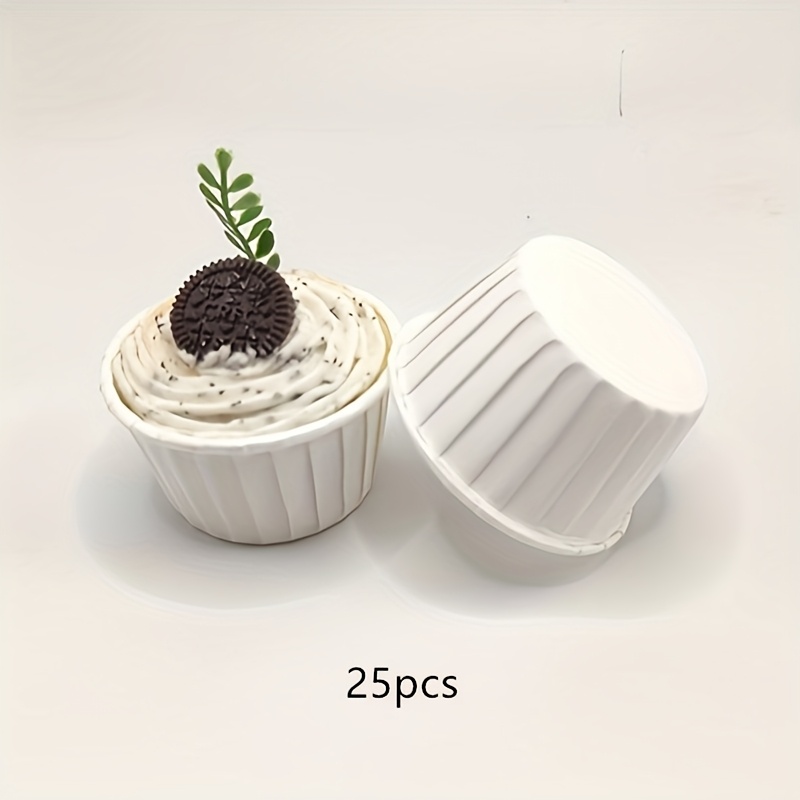 TEMU 25pcs Doublures à Cupcakes Jetables - Coupes à Muffins Résistantes à l'huile et à la chaleur en Couleurs Assorties pour à Domicile, les Fêtes et