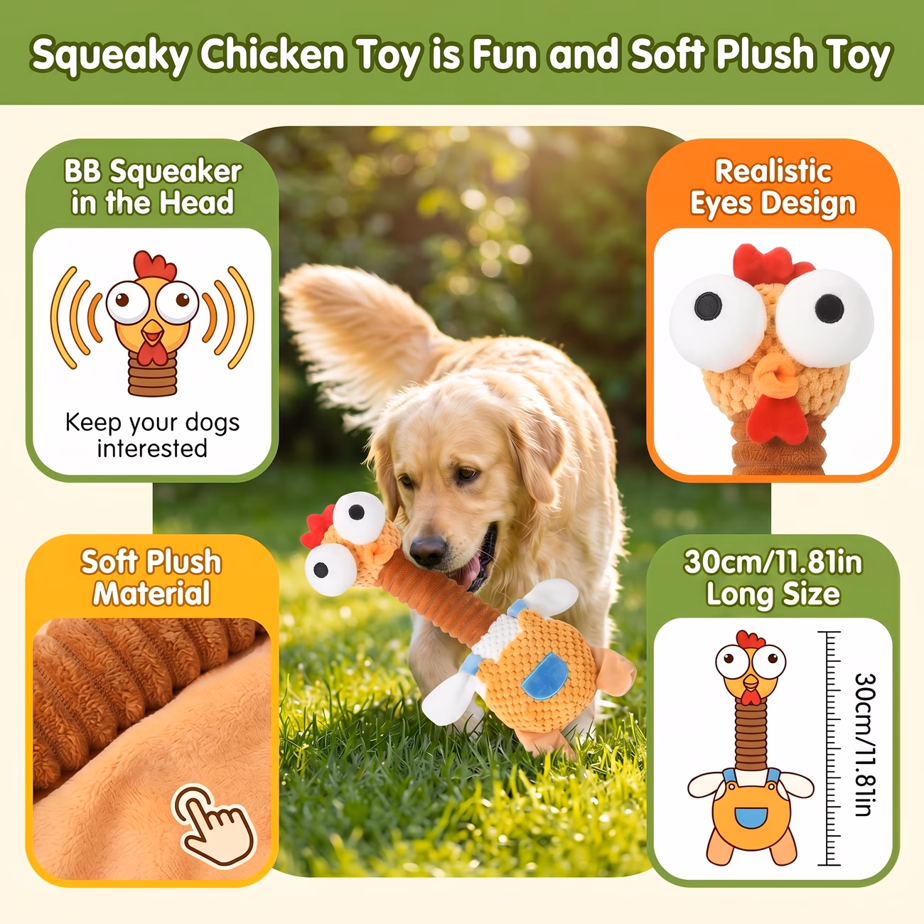 2026 new durable squeaky dog toys indestructible plush dog toy funny dog toys for small medium large breed daily companionship training reward gift crinkle squeaky plush dog puppy chew toys for teething cute puppy toys Product details 3