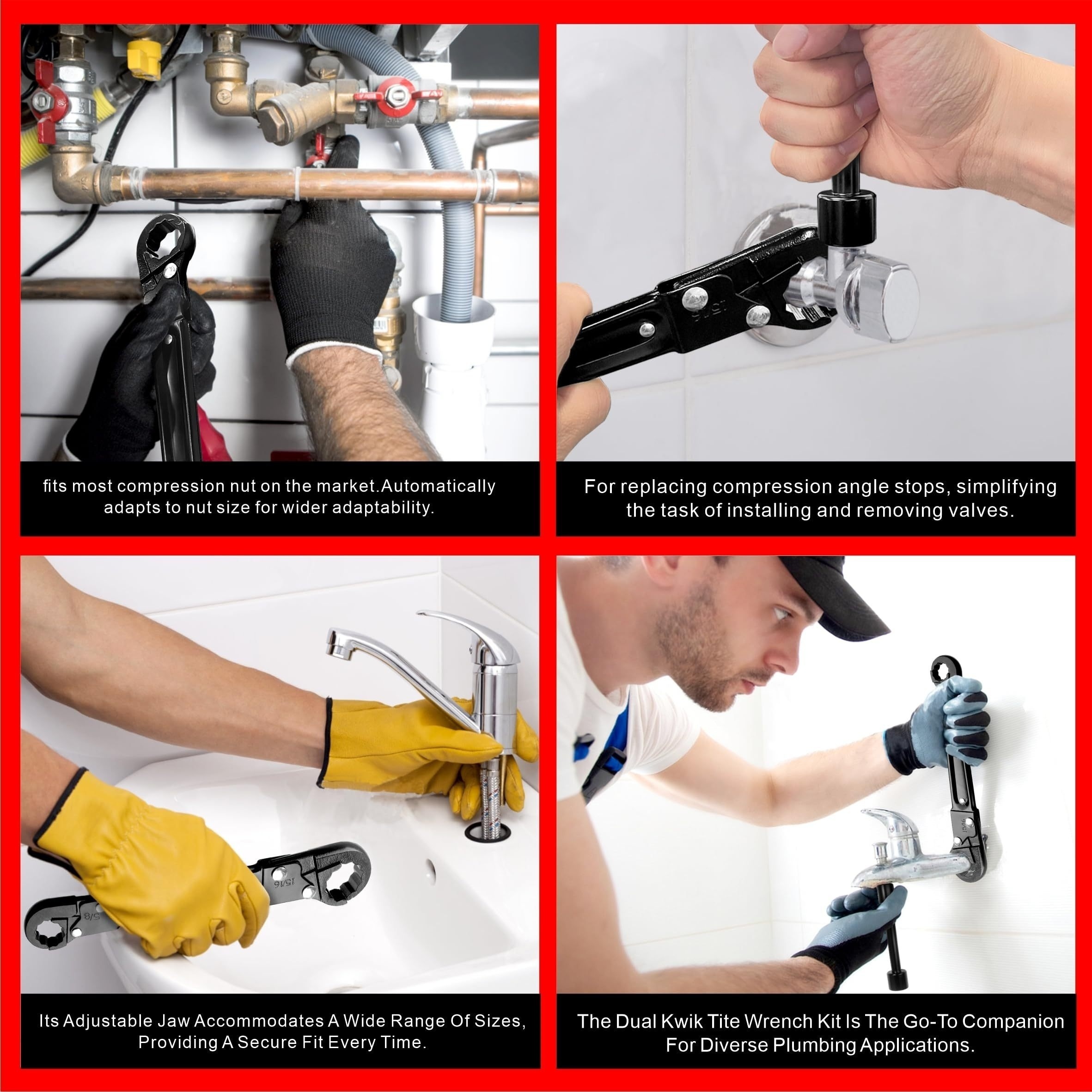 Professional Plumbing Tool Kit Dual Kwik Tite Angle Stop Temu