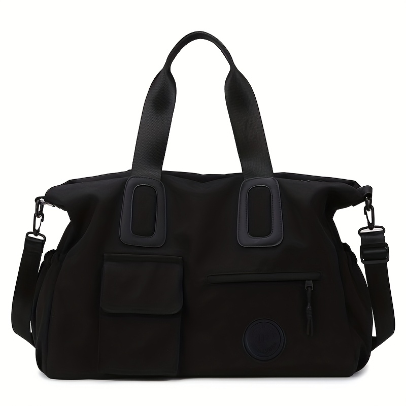 TEMU Solid Color Simple And Stylish Versatile Women'-shoulder Bag, Large Capacity Tote Bag For , Commuting, And Travel