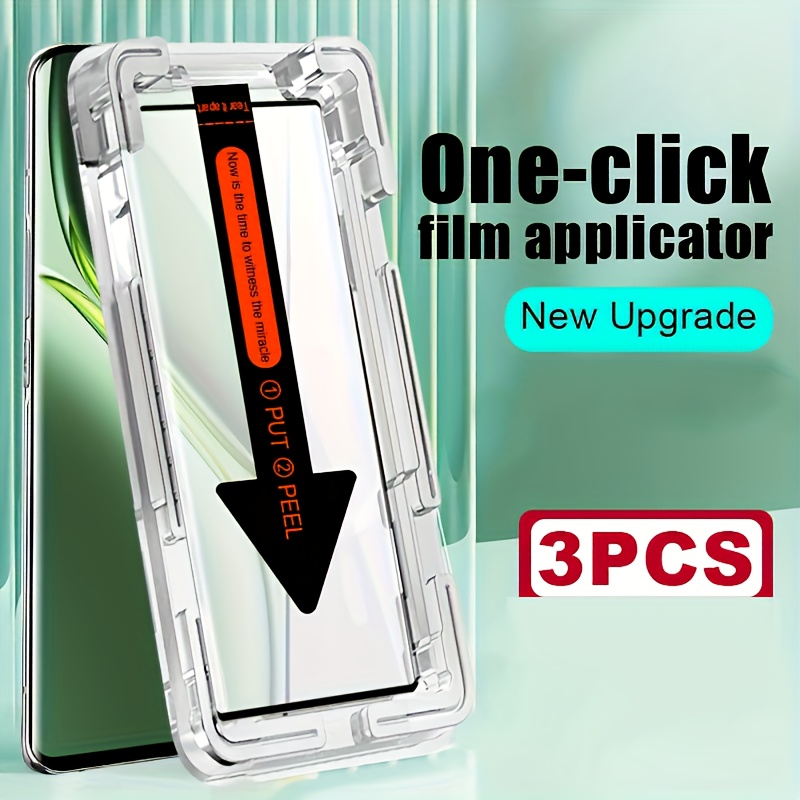 TEMU 3pcs Glass Smartphone For Oppo Reno 12/11 Tempered Glass Phone Screen Protector 10/9/6/5/4/3 Pro/find X7/x6 Protective Film X5/x3/x2 Pro/a1