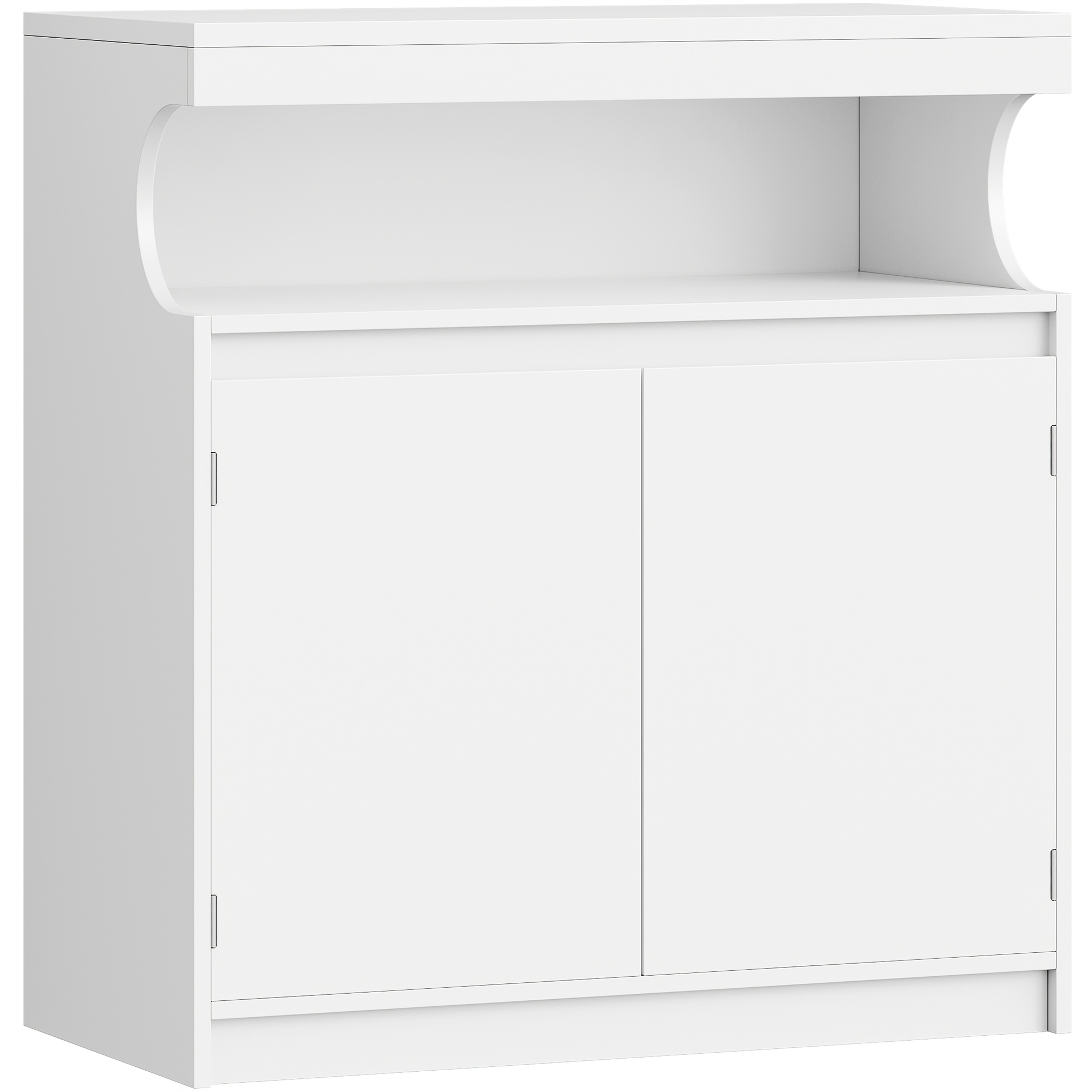 TEMU Credenza, Mobile da cucina con 2 ante, Mobile buffet con superficie , Mobile contenitore, Ripiani regolabili, Cucina, Soggiorno, 40 x 80 x 85 cm