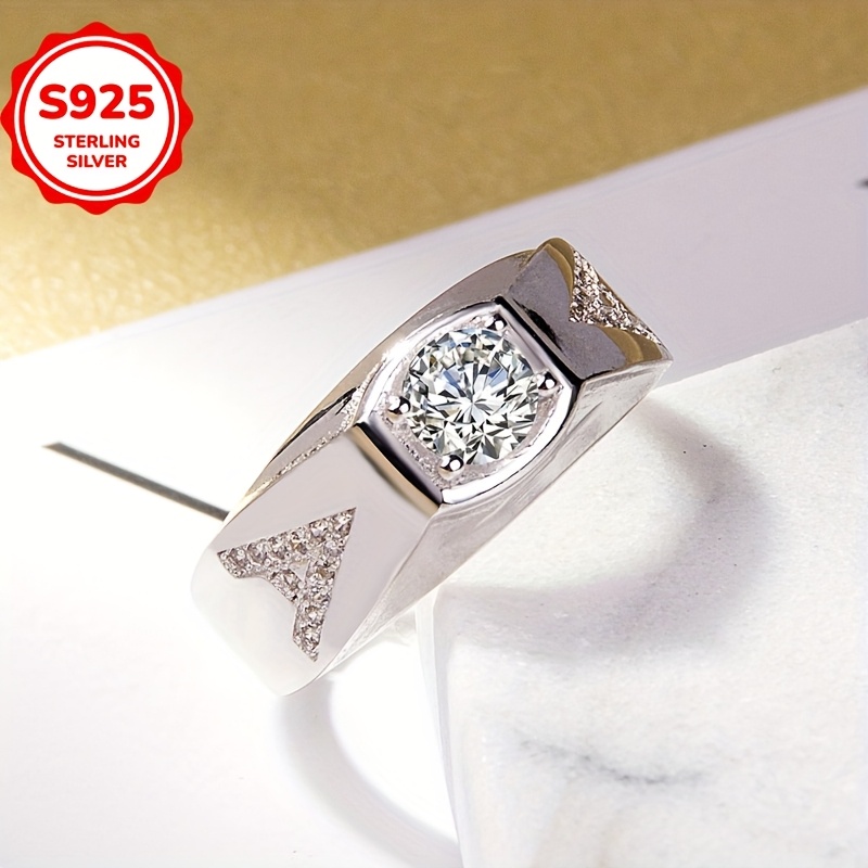 925 Micro Set Adjustable Ring - Gender Neutral, Business Style, Engagement Ring
