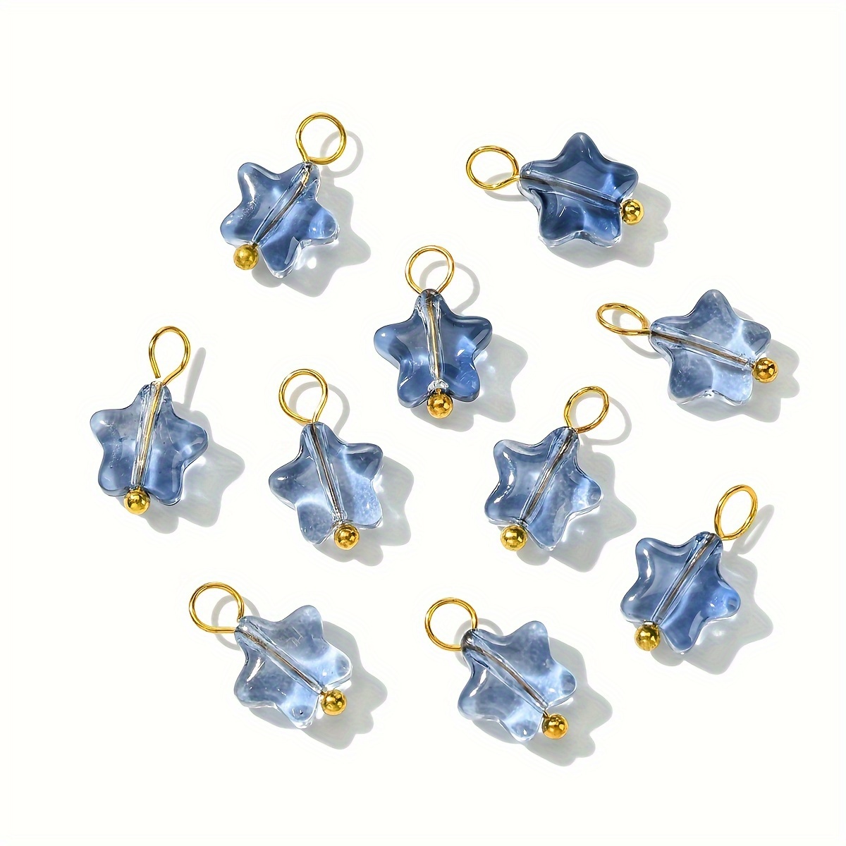 10 Mixed Color Charms Suitable For Jewelry Bracelets, Necklaces, And Earrings Making