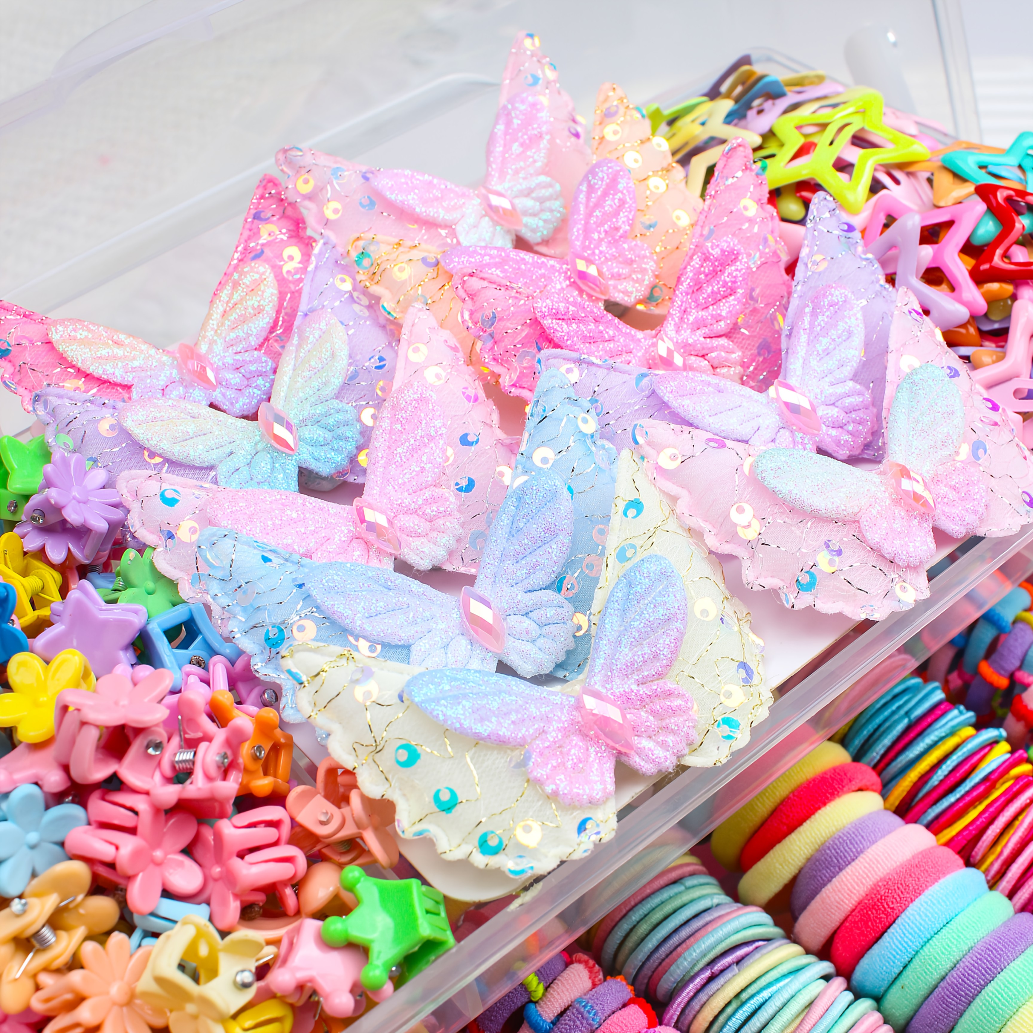 12pcs 886pcs kawaii swallow colorful hair accessories set  display picture 3