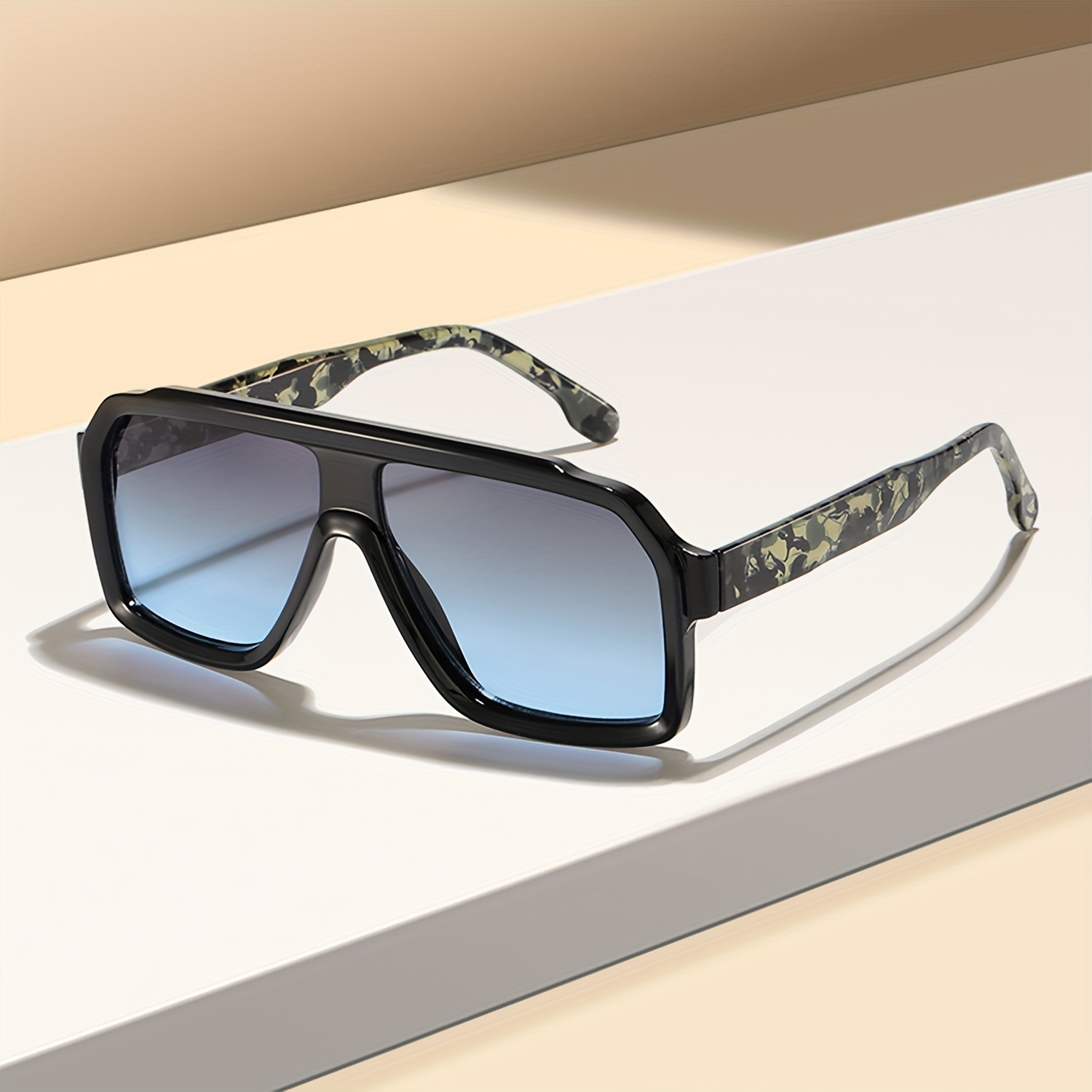 Large Sunglasses Women Men Leopard Fashion Gradient - Temu