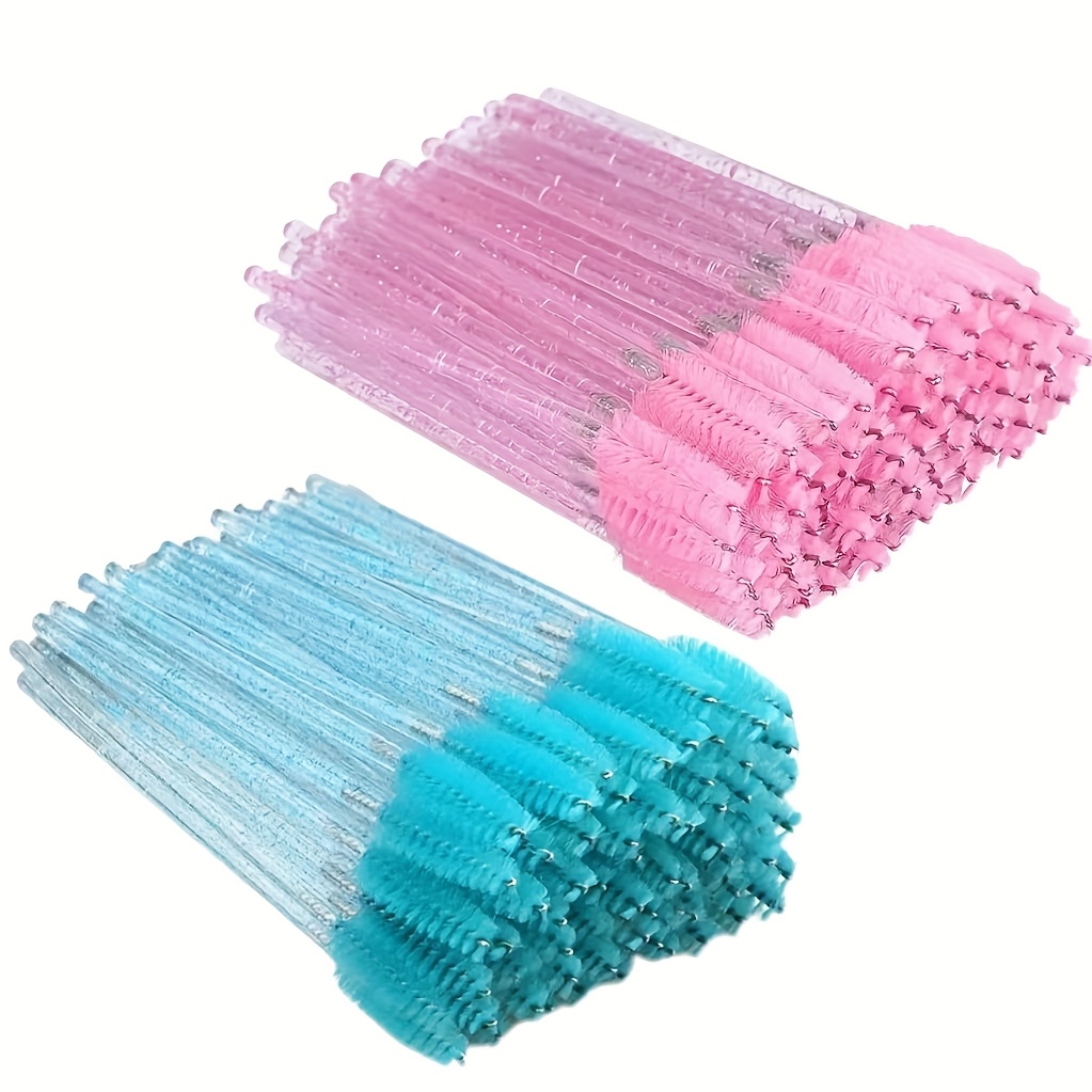 E-shop 100 Wimpernbürsten, Nylon Bürsten Mascara Applikator, Augenbrauen Bürsten, Geruchloser Augenbrauenverlängerung Applikator, Geeignet für Haut -