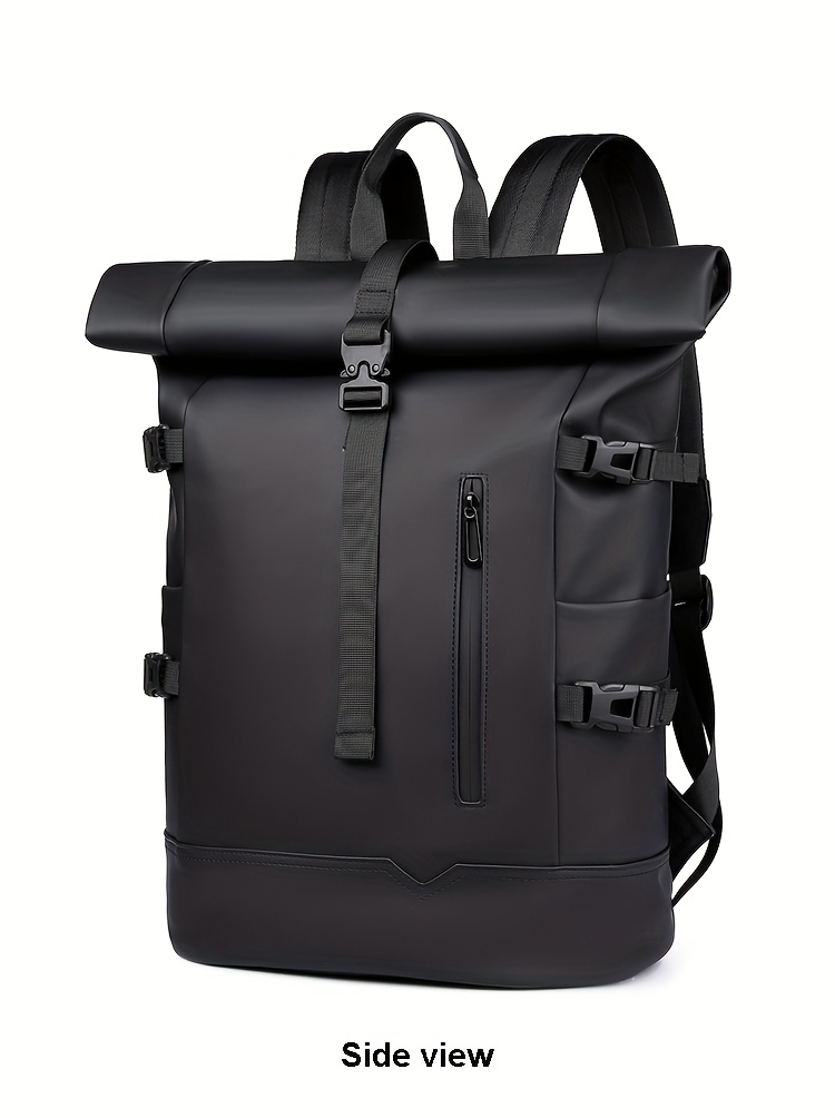 Unisex Outdoor Large Capacity Backpack for Travel And Sports, Roll-Top Laptop Bag, Stylish Casual Backpack for Men