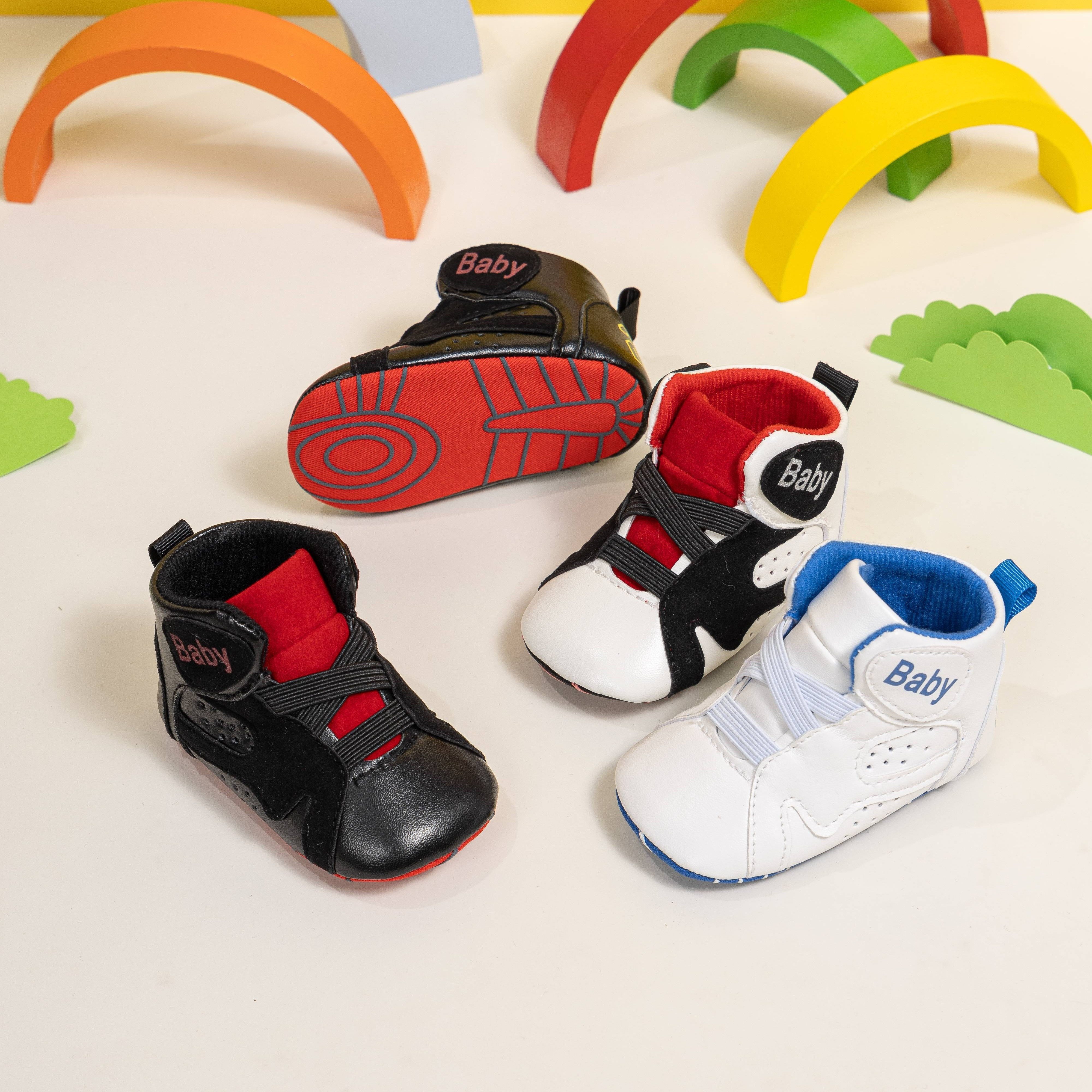 

Casual Comfortable High Top Sneakers For Baby Boys, Lightweight Breathable Walking Shoes For Spring And Autumn