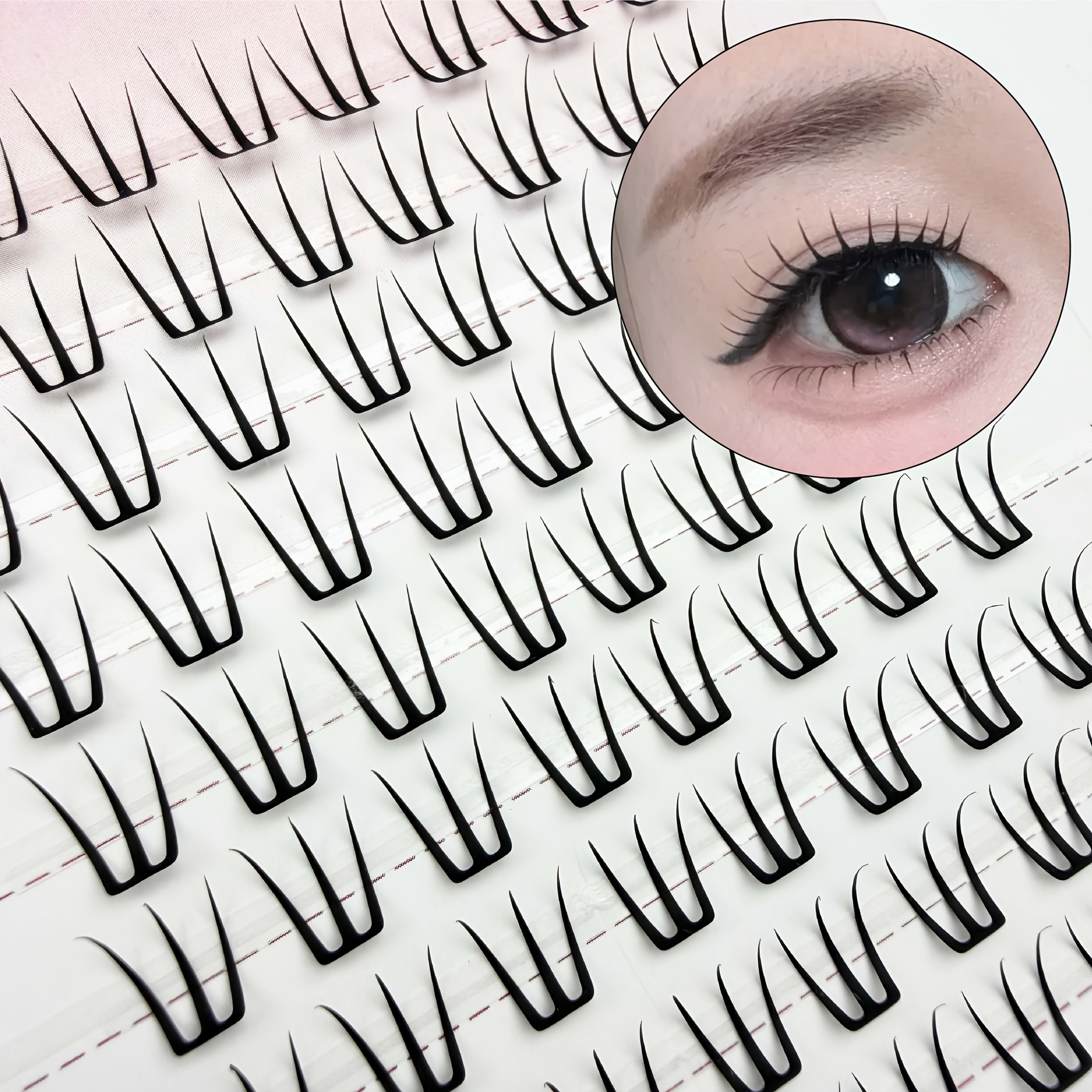 80 Clusters K-Pop Idol Style Lashes, Ultra-Thin Natural Look