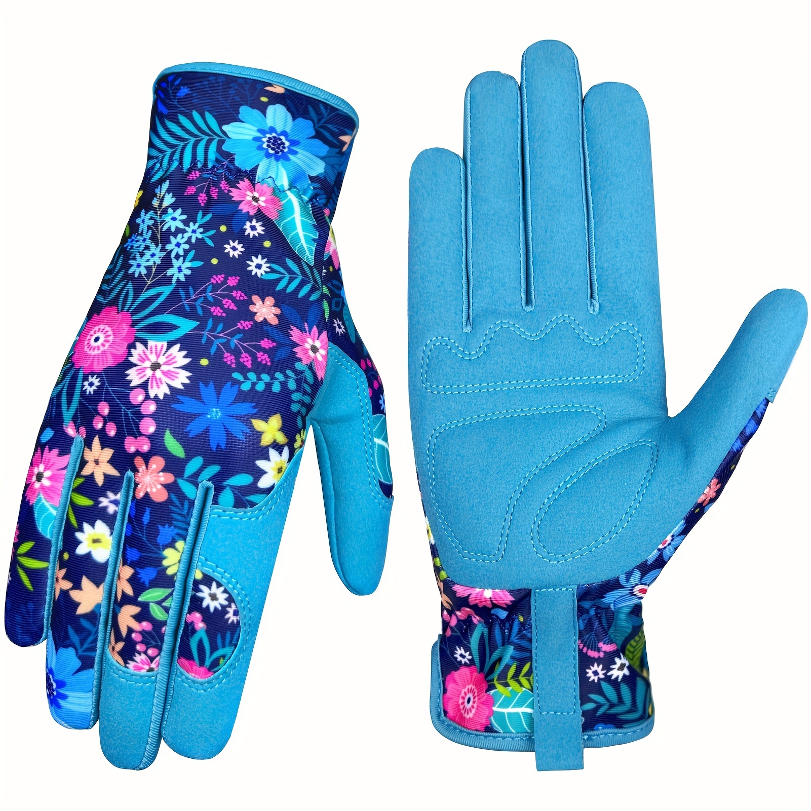 

1 Pair Women's Leather Garden Gloves, Breathable Polyester Outdoor Work Gloves, , , Hand Washable, With For Digging, Planting, Weeding, Pruning, And Seed