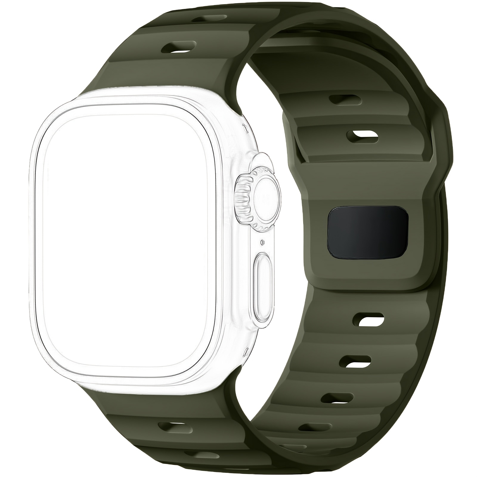 Sports Bands For Watch Ultra 2 49mm 46mm 45mm 44mm 42mm For Men, Soft Silicone Rugged Breathable Strap For Iwatch Series 11 10 Se 6 5 4 3 2 1