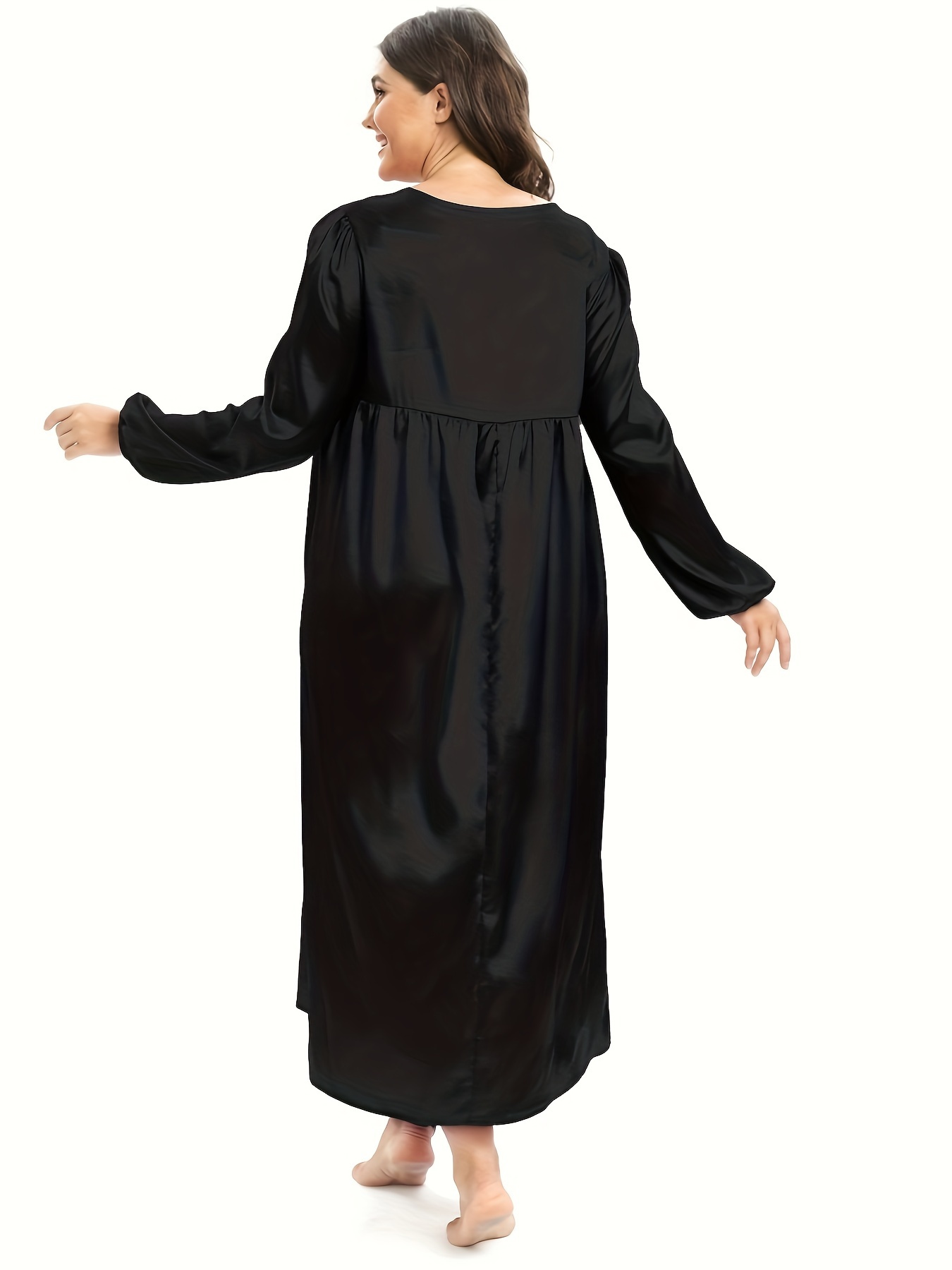 Night Dress Soft Long Sleeve Nightgowns Rest Easy In This Women's