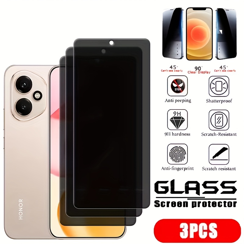 E-shop 3 Stück für Honor 400 Glas Huawei für Honor 400 Panzerglas 9H HD Schutzfolie mit Privatsphäre Kleber für Honor 400