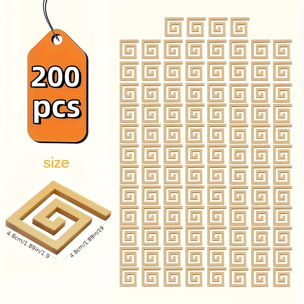 200pcs Of Hollow Acrylic Mirror Wall Stickers For Home Decor