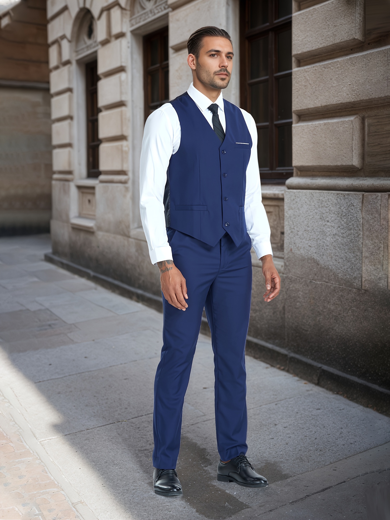 Pour Homme Costume Avec Gilet Costume Pièces élégant Pour Homme