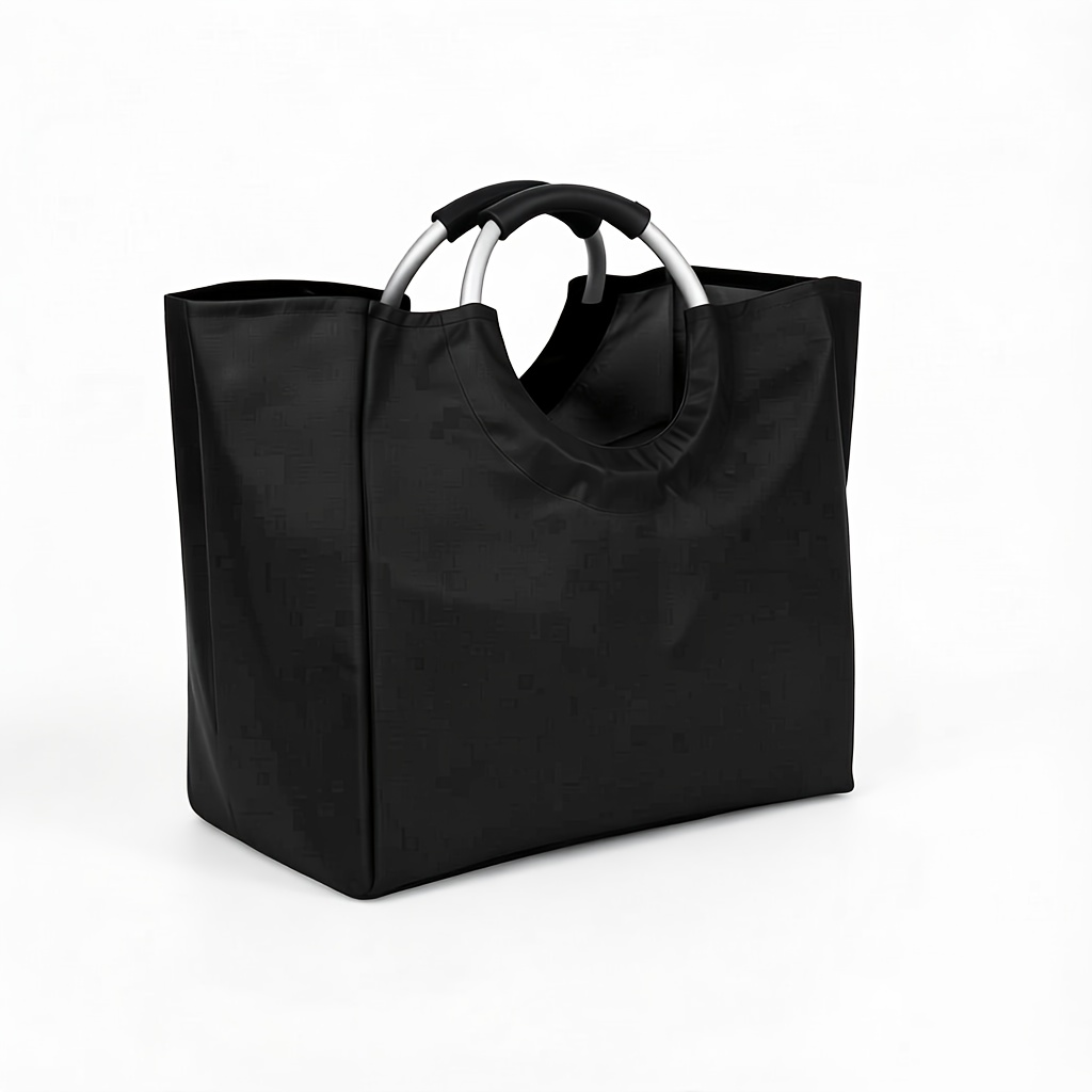 E-shop Multifunktionale Einkaufstasche mit Aluminiumgriffen, hohe Tragkraft, verdickte faltbare Tragetasche aus Polyester, leichte Aufbewahrungstasche