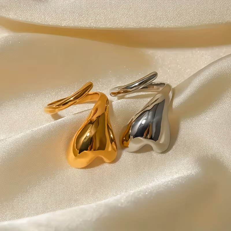 Abstract Wrap Heart Ring
