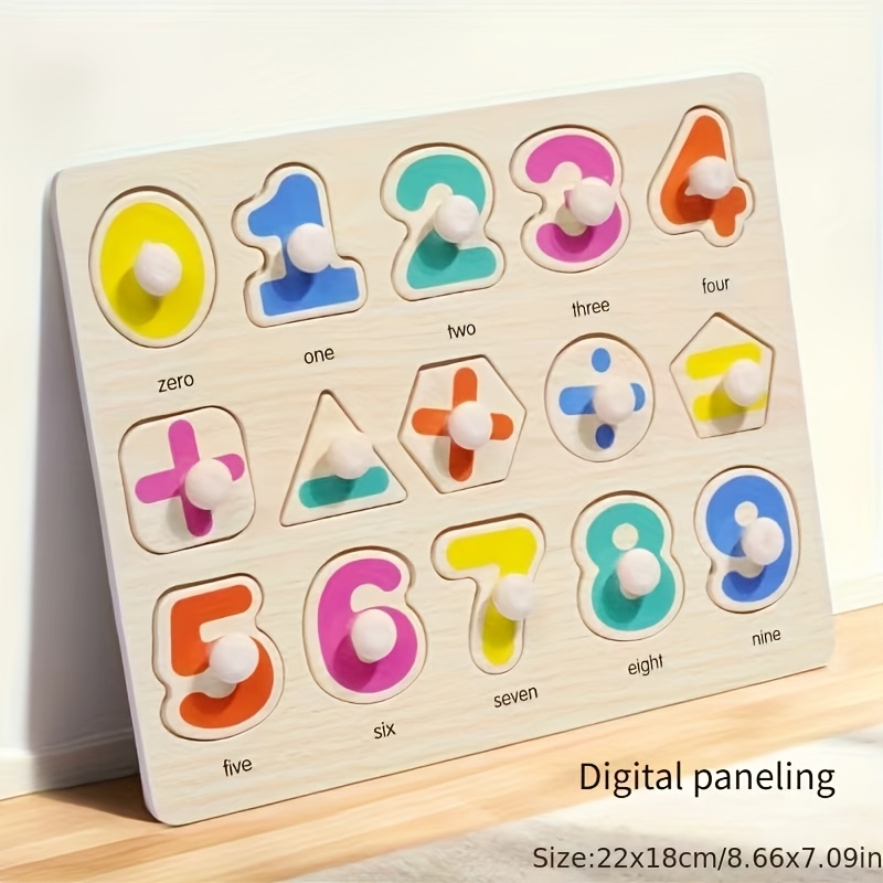 Wooden Shape Sorting Game for Toddlers, Educational Puzzle