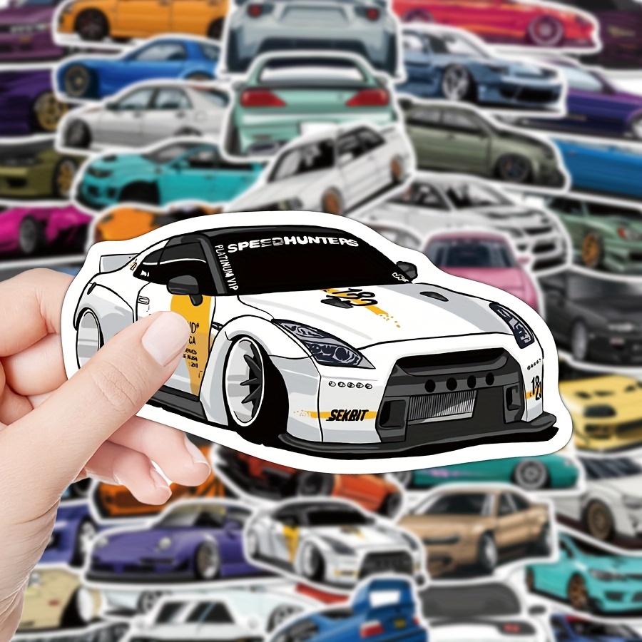 Image of 50 Jdm Car Stickers Suitable For Decorating Laptops, Notebooks, And Water Cups. Waterproof Stickers Are Very Suitable For Holiday Gifts