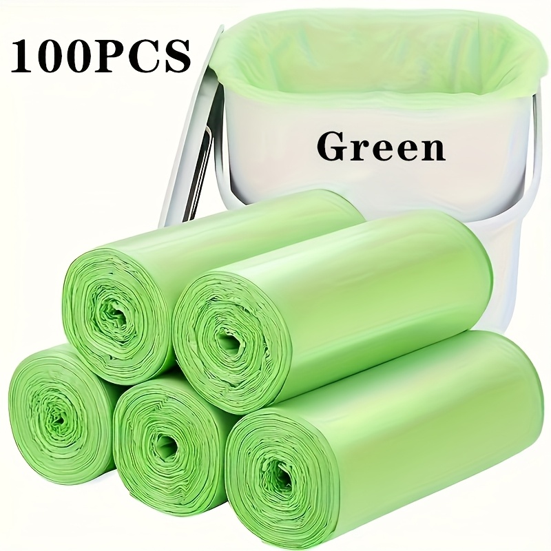 TEMU 100 Disposable Trash Bags - High-quality, Reusable & Absorbent Plastic Waste Bags For Home, Kitchen, Office, Outdoor, Bathroom - Use, Trash Bags