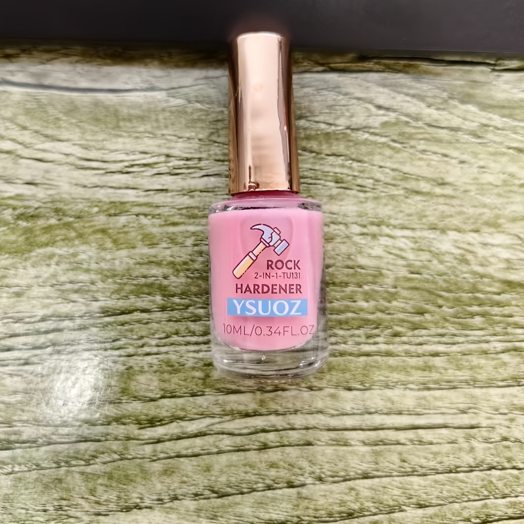 Image of Clear Pink Hardener - Air-dry, Keratin Formula. 2-in-1 Nail Strengthener Tu131, Brightening And Glossy Nails, Suitable For Uneven Nails, Nail Care Product, Enhancing Nail Strength